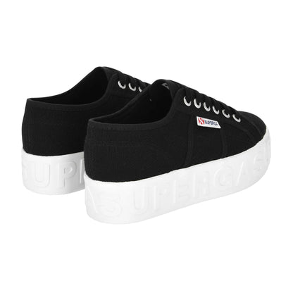 Black - Back - Superga Womens-Ladies 2790 Logo Trainers