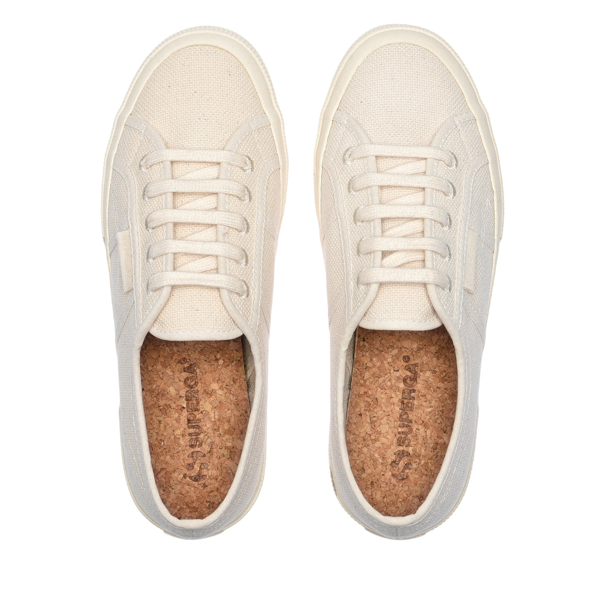 Natural Beige - Pack Shot - Superga Womens-Ladies 2750 Organic Cotton Trainers