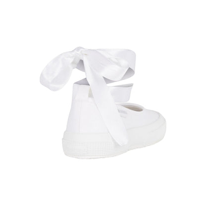 White - Back - Superga Childrens-Kids 2259 Ballerina Trainers