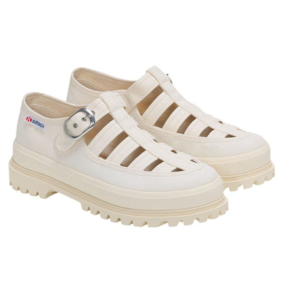 Off White - Front - Superga Womens-Ladies 3541 Alpina Gurkha Fisherman Sandals