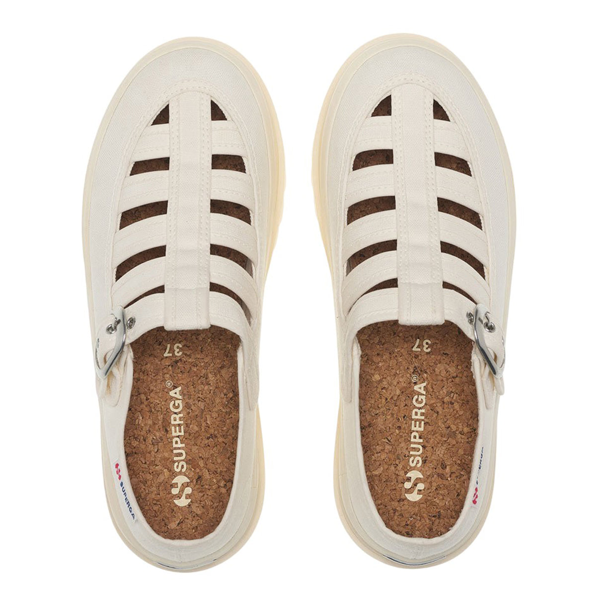 Off White - Lifestyle - Superga Womens-Ladies 3541 Alpina Gurkha Fisherman Sandals