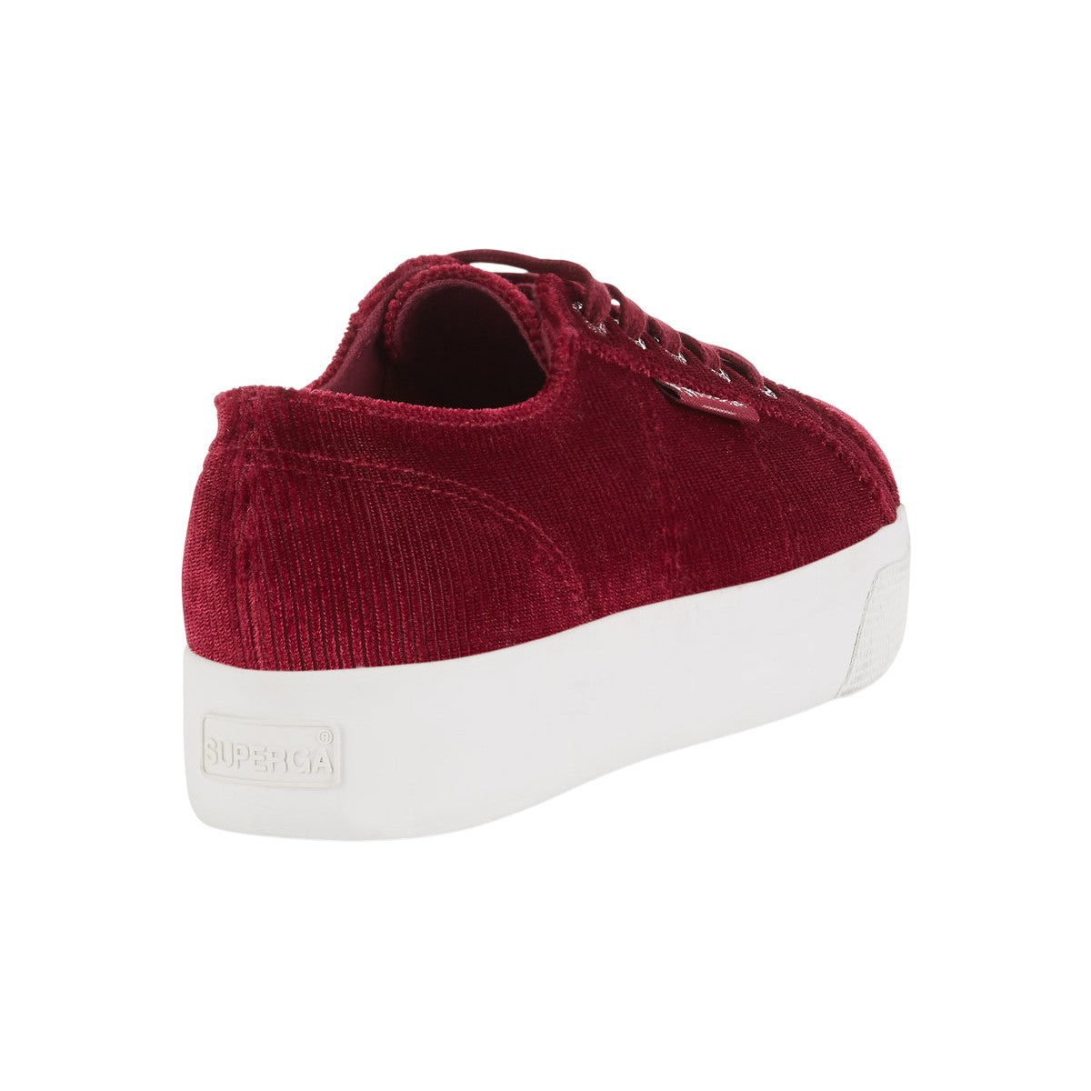 Bordeaux - Back - Superga Womens-Ladies Corduroy Trainers