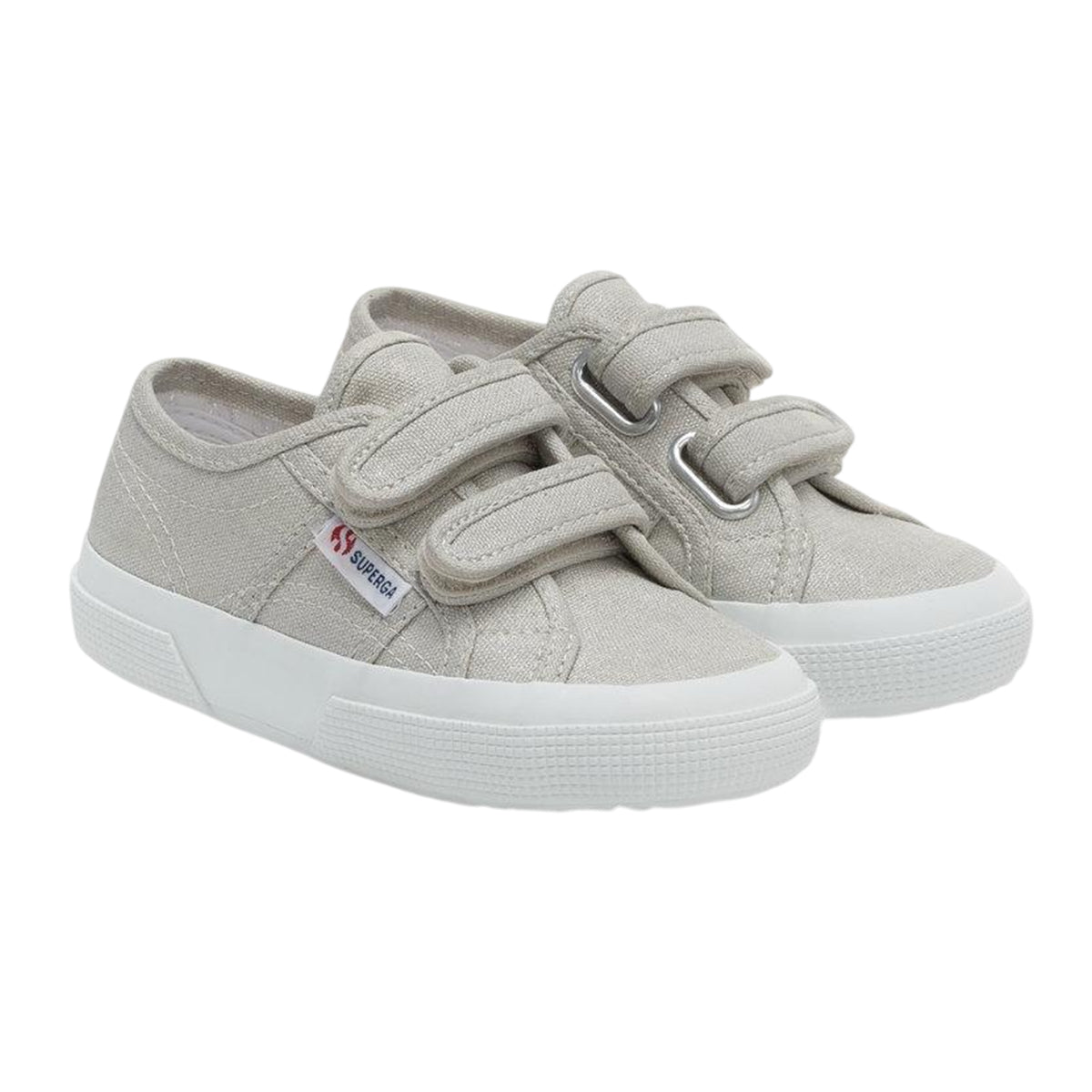 Grey - Front - Superga Girls 2750 Glitter Straps Trainers