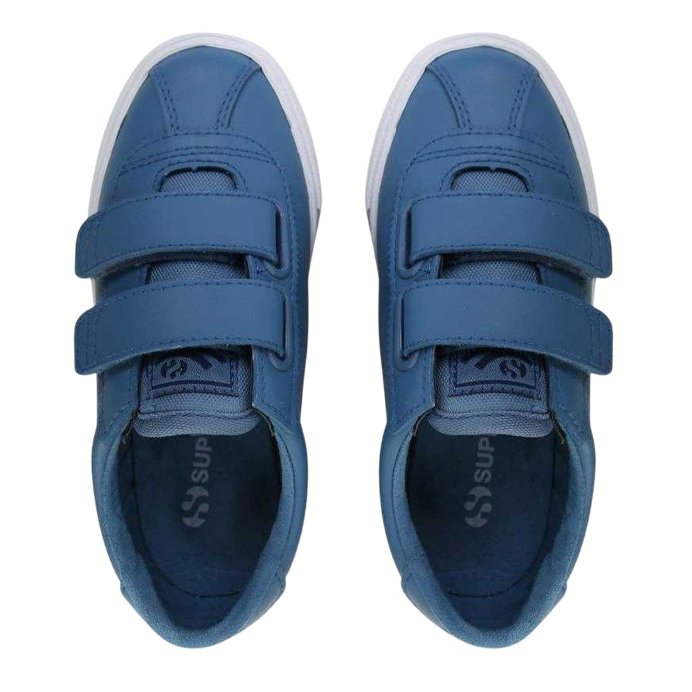 Light Cobalt Blue - Lifestyle - Superga Childrens-Kids 2843 Club S Action Leather Trainers
