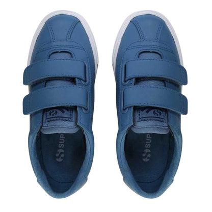 Light Cobalt Blue - Lifestyle - Superga Childrens-Kids 2843 Club S Action Leather Trainers