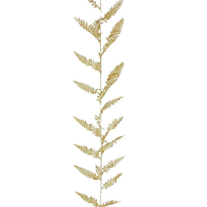 Gold - Back - Premier Glitter Fern Leaf Garland