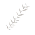 Silver - Back - Premier Glitter Fern Leaf Garland