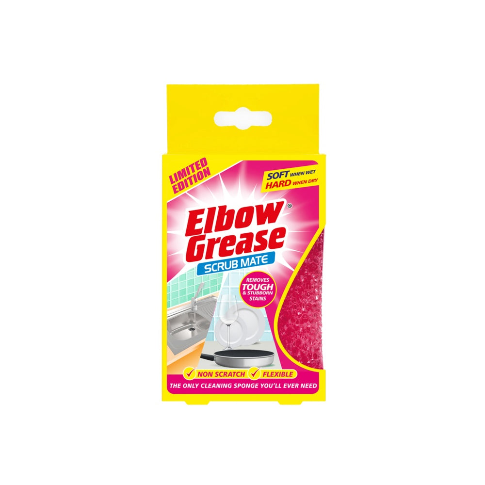 Pink - Front - Elbow Grease Sponge Scourer