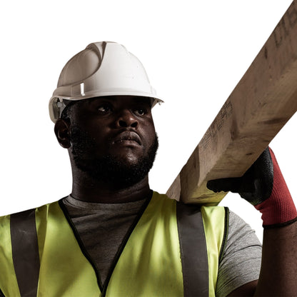White - Back - Blackrock 6 Point Safety Helmet