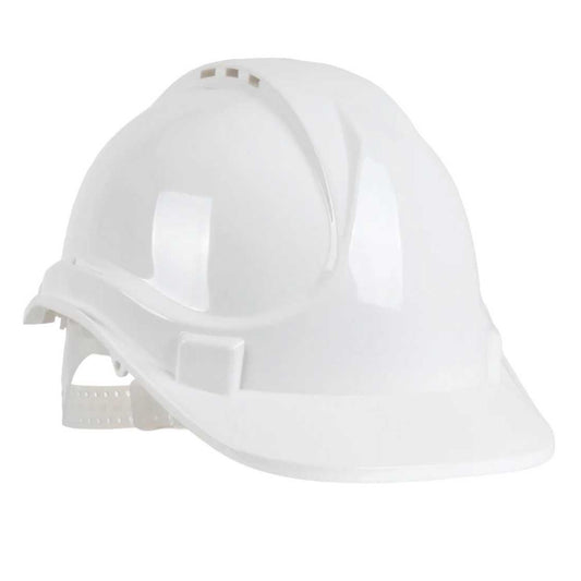White - Front - Blackrock 6 Point Safety Helmet