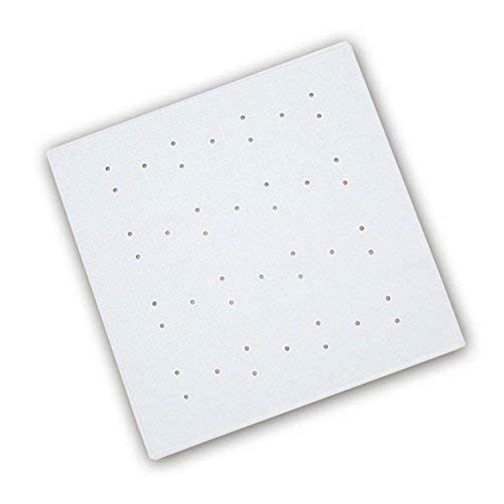 White - Front - Blue Canyon Square Rubber Shower Mat