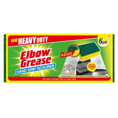 Green - Front - Elbow Grease Sponge Scourer (Pack of 6)