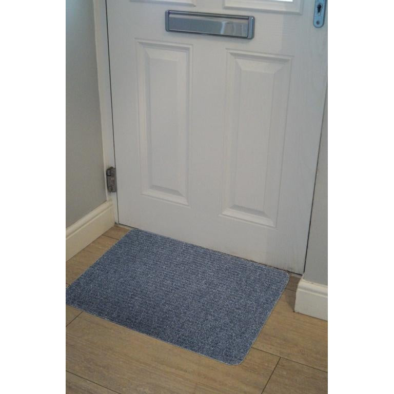 Blue - Front - Groundsman Ribbed Door Mat