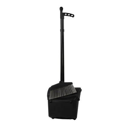 Black - Front - SupaHome Lobby Heavy Duty Dustpan And Brush
