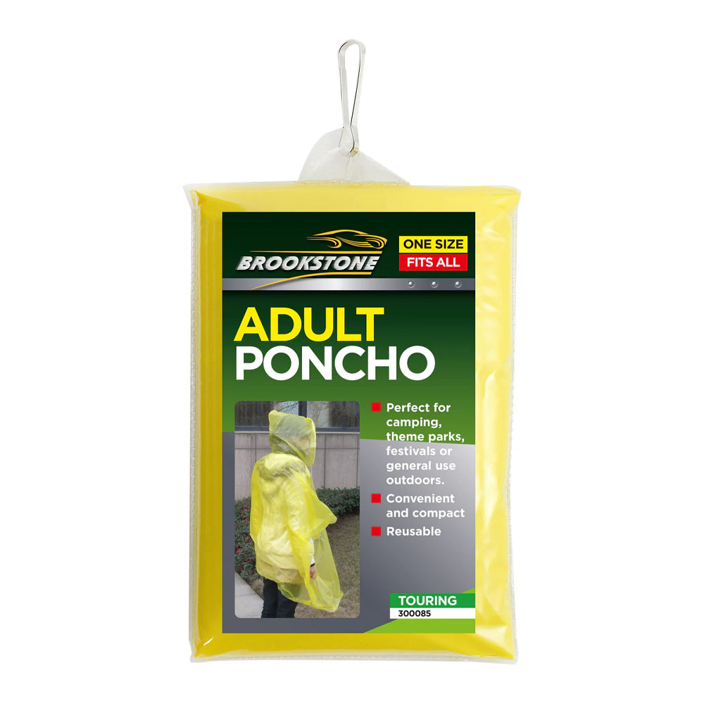 Yellow - Back - Brookstone Unisex Adult Poncho