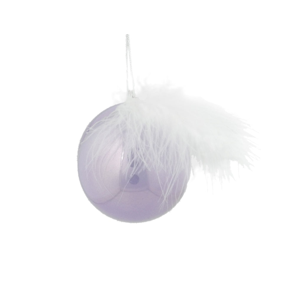 Lilac - Back - Davies Products Feather Bauble