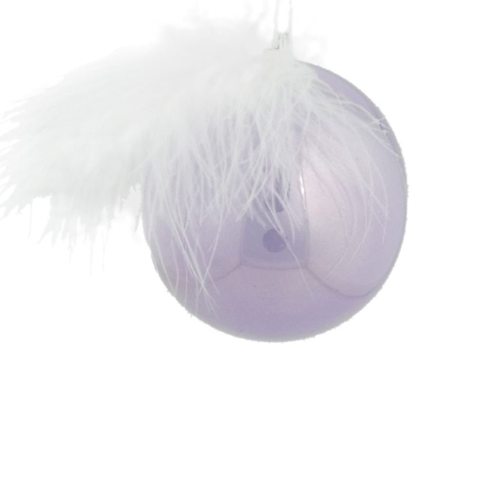 Lilac - Side - Davies Products Feather Bauble