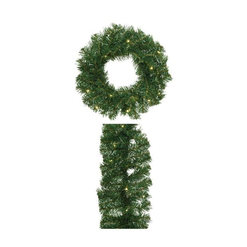 Green - Side - Kaemingk Rovinj Christmas Pre-Lit Tree (Pack of 4)