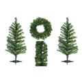 Green - Front - Kaemingk Rovinj Christmas Pre-Lit Tree (Pack of 4)