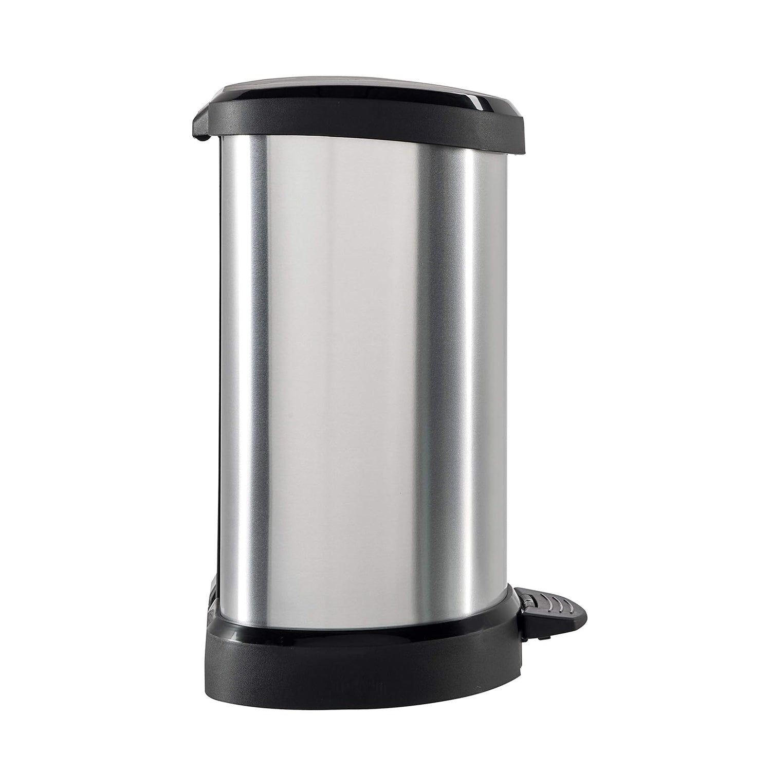 Black-Silver - Back - Curver Deco 20L Pedal Bin