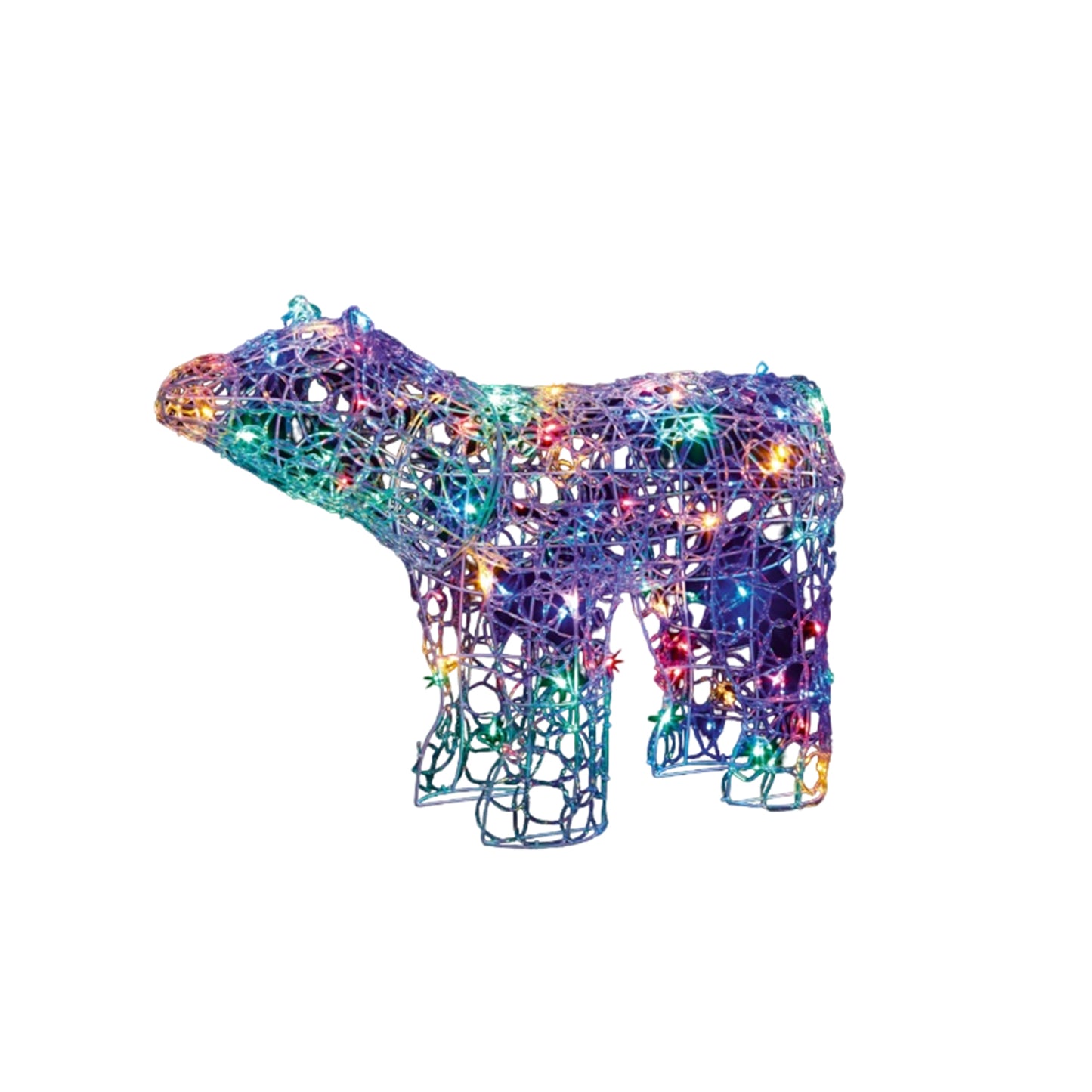 Multicoloured - Front - Premier Polar Bear Christmas Acrylic Christmas Decoration(UK Plug)