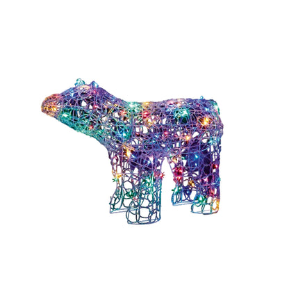Multicoloured - Front - Premier Polar Bear Christmas Acrylic Christmas Decoration(UK Plug)