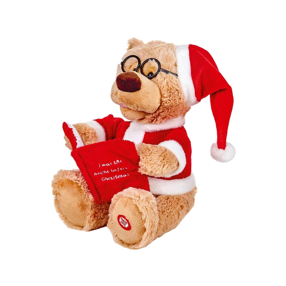 Brown-Red-White - Front - Premier Story Telling Christmas Teddy Bear