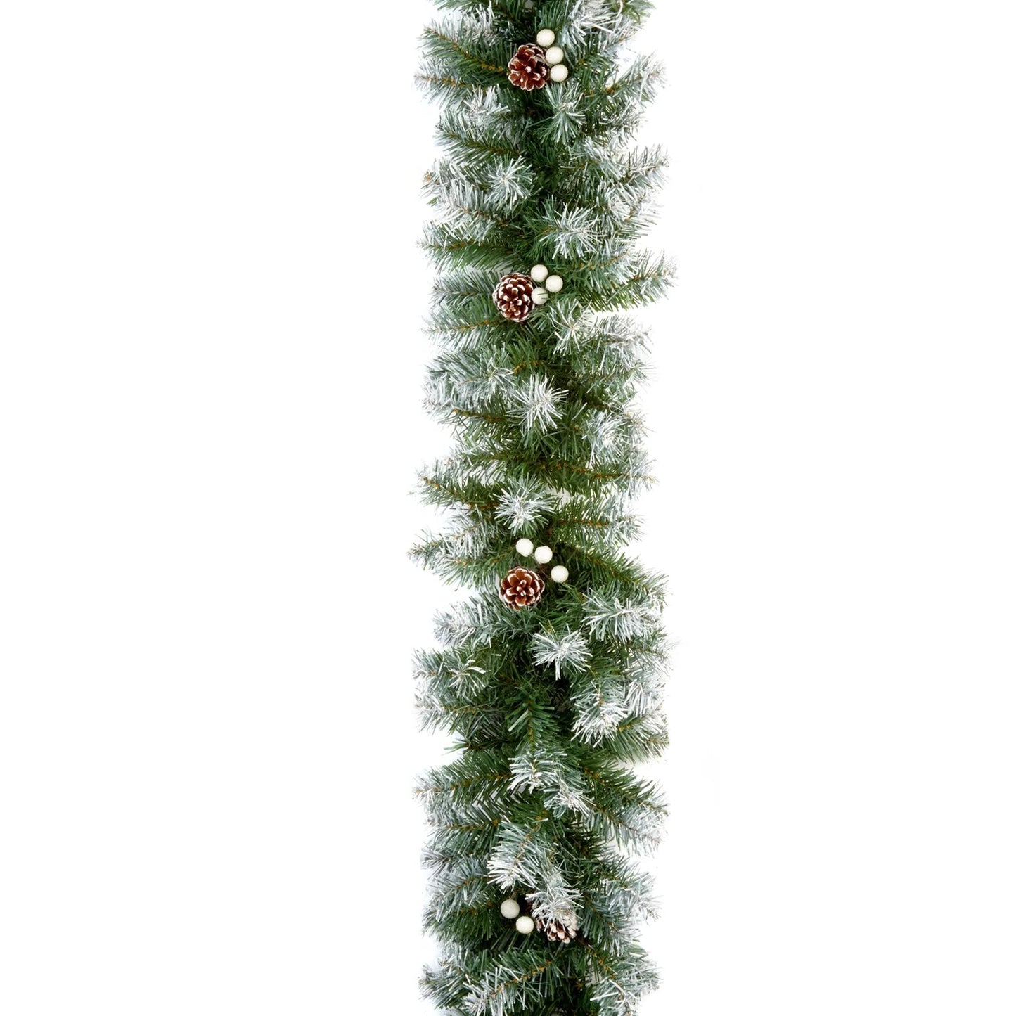 Green-White - Back - Premier Snow Tipped Artificial Garland