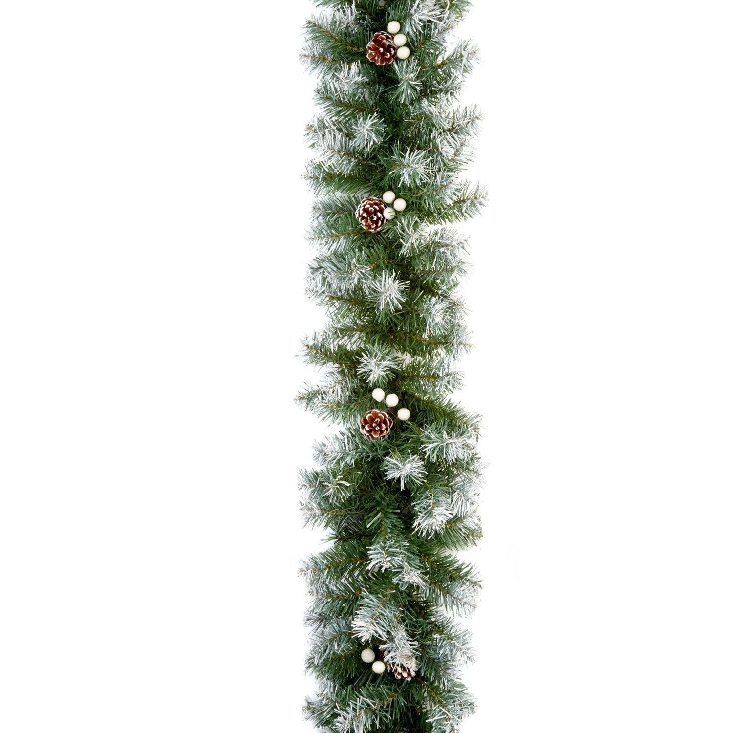 Green-White - Back - Premier Snow Tipped Artificial Garland