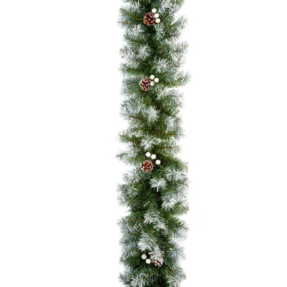Green-White - Back - Premier Snow Tipped Artificial Garland