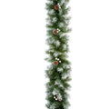 Green-White - Back - Premier Snow Tipped Artificial Garland