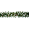 Green-White - Front - Premier Snow Tipped Artificial Garland