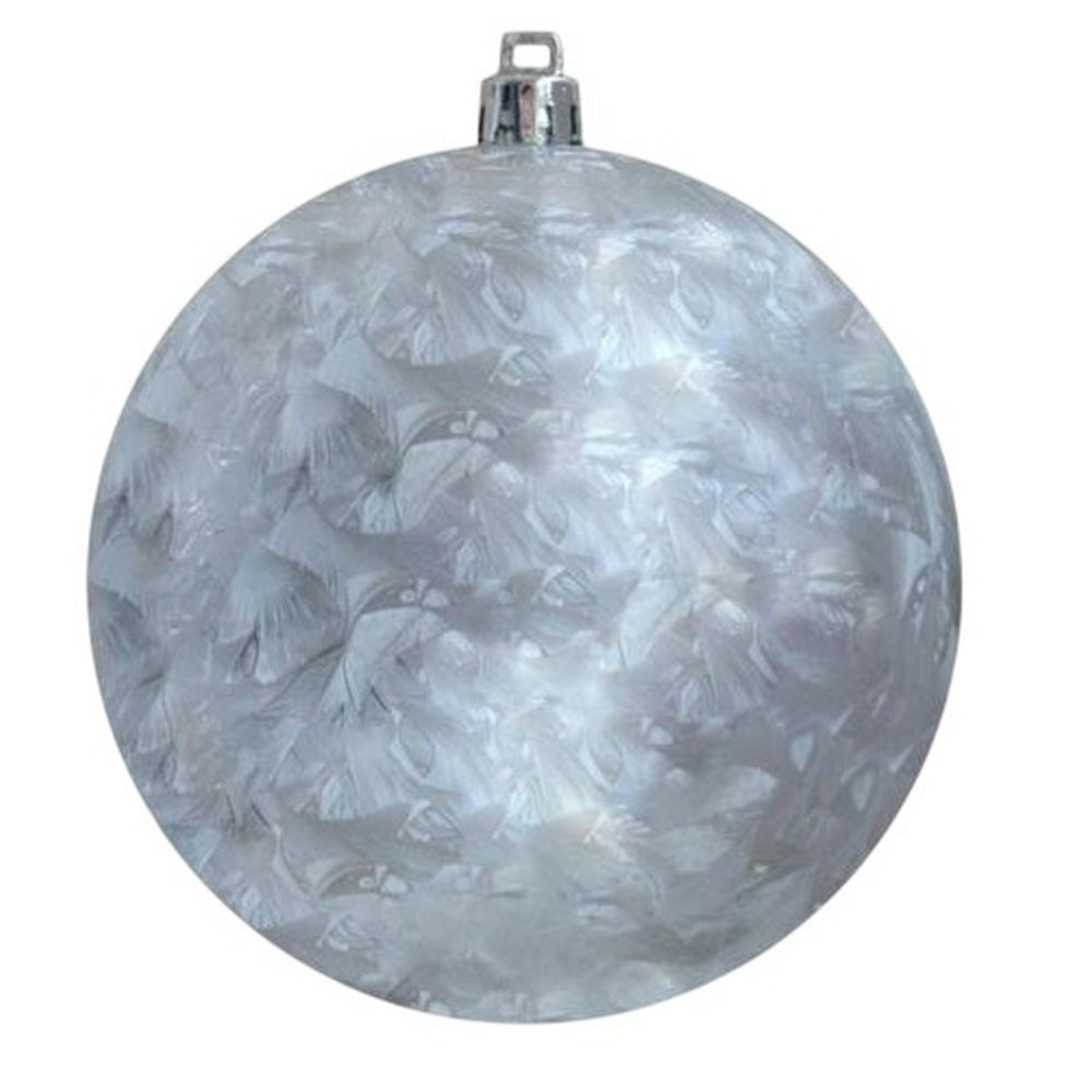 Silver - Front - Davies Products Feather Bauble