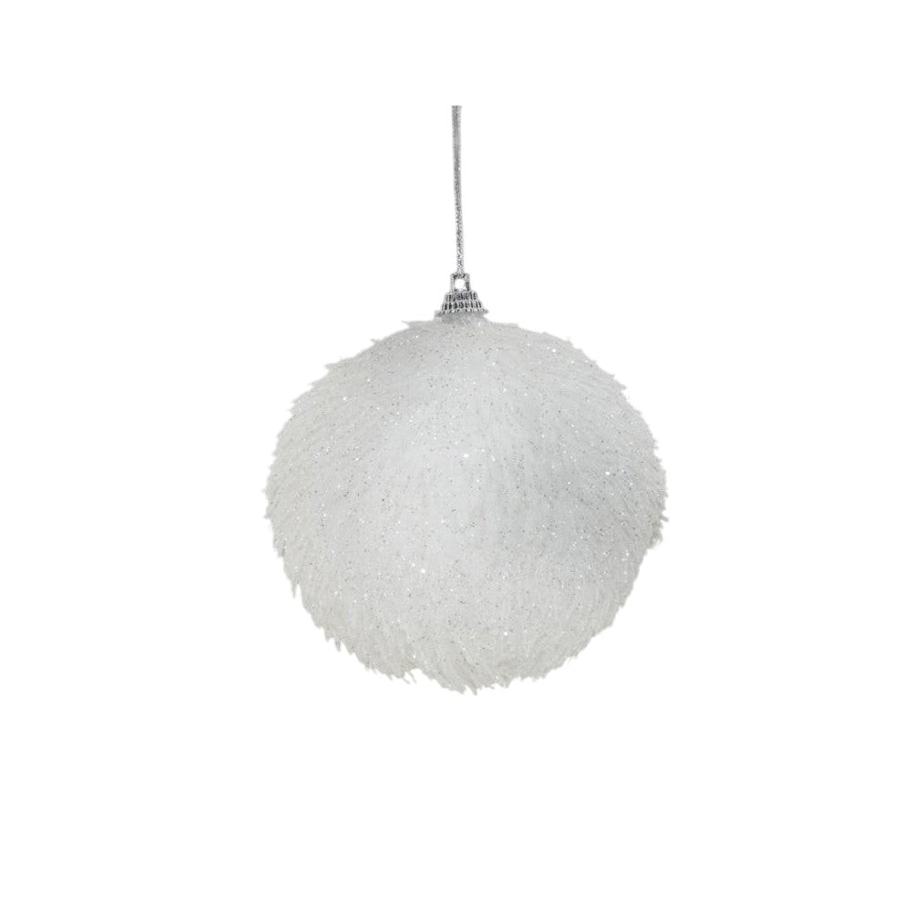 White - Front - Davies Products Fluffy Snowball Tree Decoration