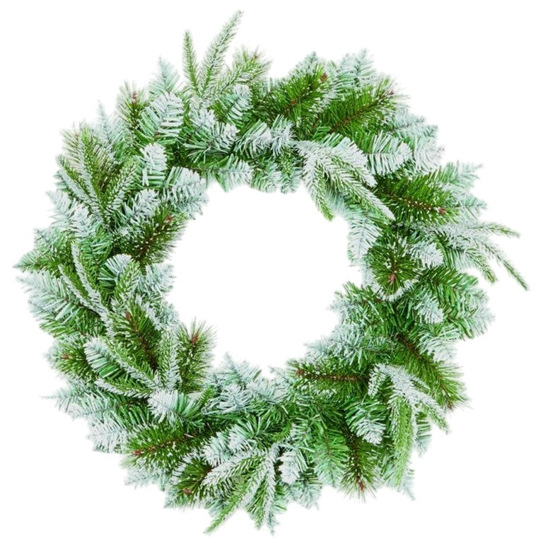 Green-Silver - Front - Premier Fairmont Christmas Fir Wreath