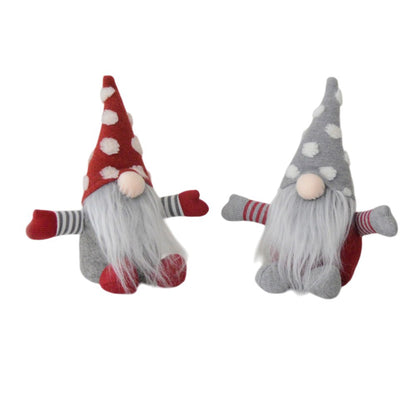 Red-Grey - Front - Davies Products Gonk Christmas Decoration (Pack of 2)