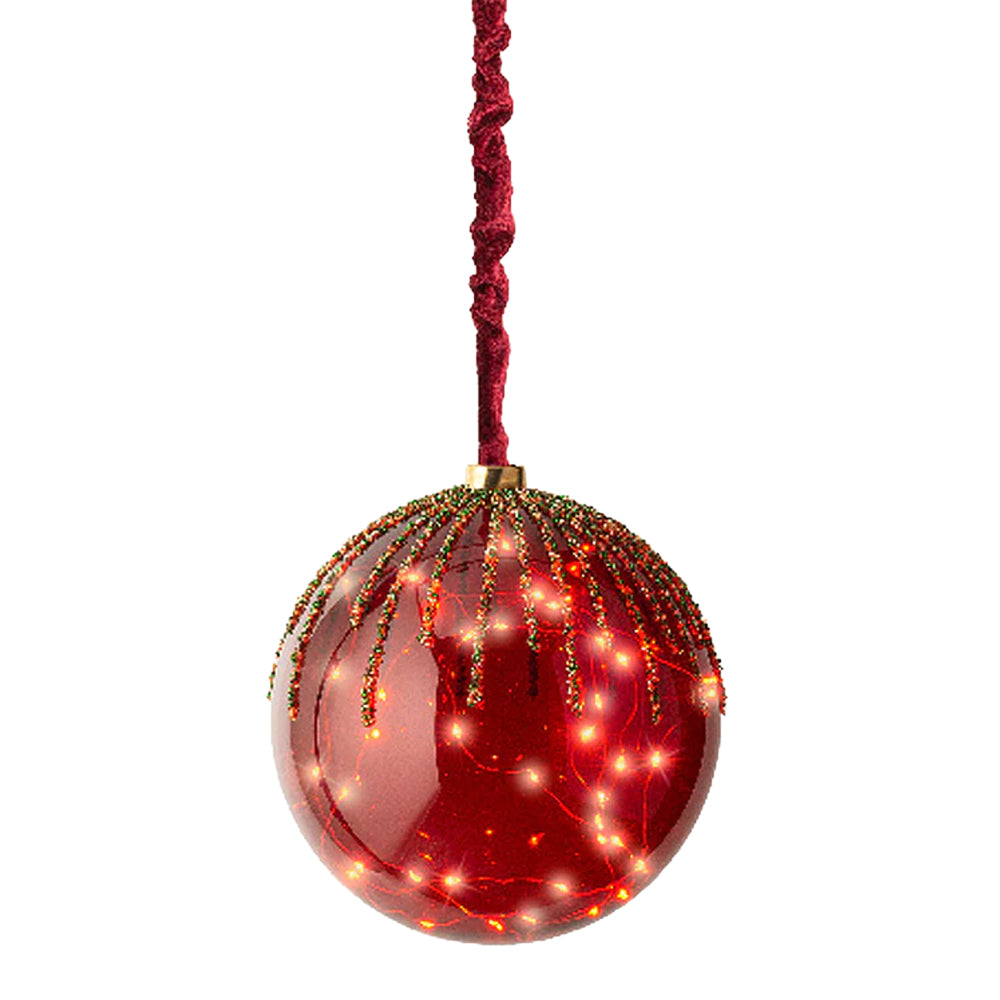 Red - Front - Kaemingk Bauble Light Decoration