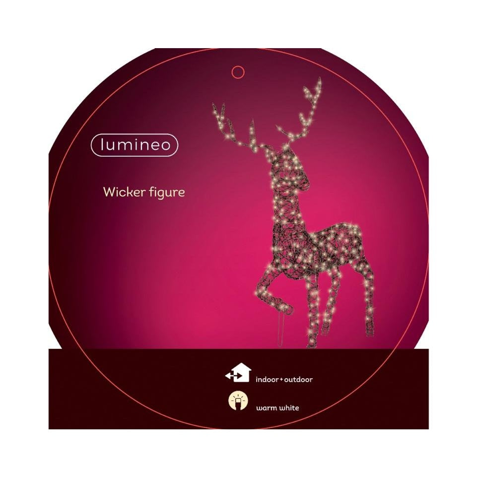 Dark Brown - Back - Lumineo Reindeer LED Christmas Decoration