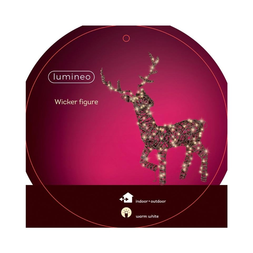 Dark Brown - Side - Lumineo Reindeer LED Christmas Decoration