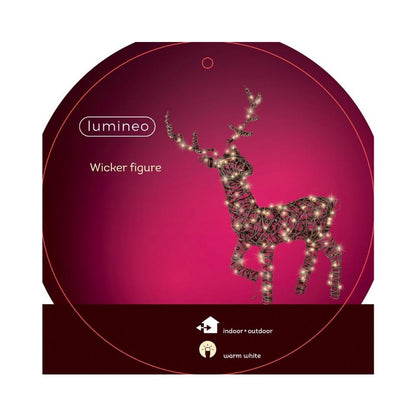 Dark Brown - Side - Lumineo Reindeer LED Christmas Decoration