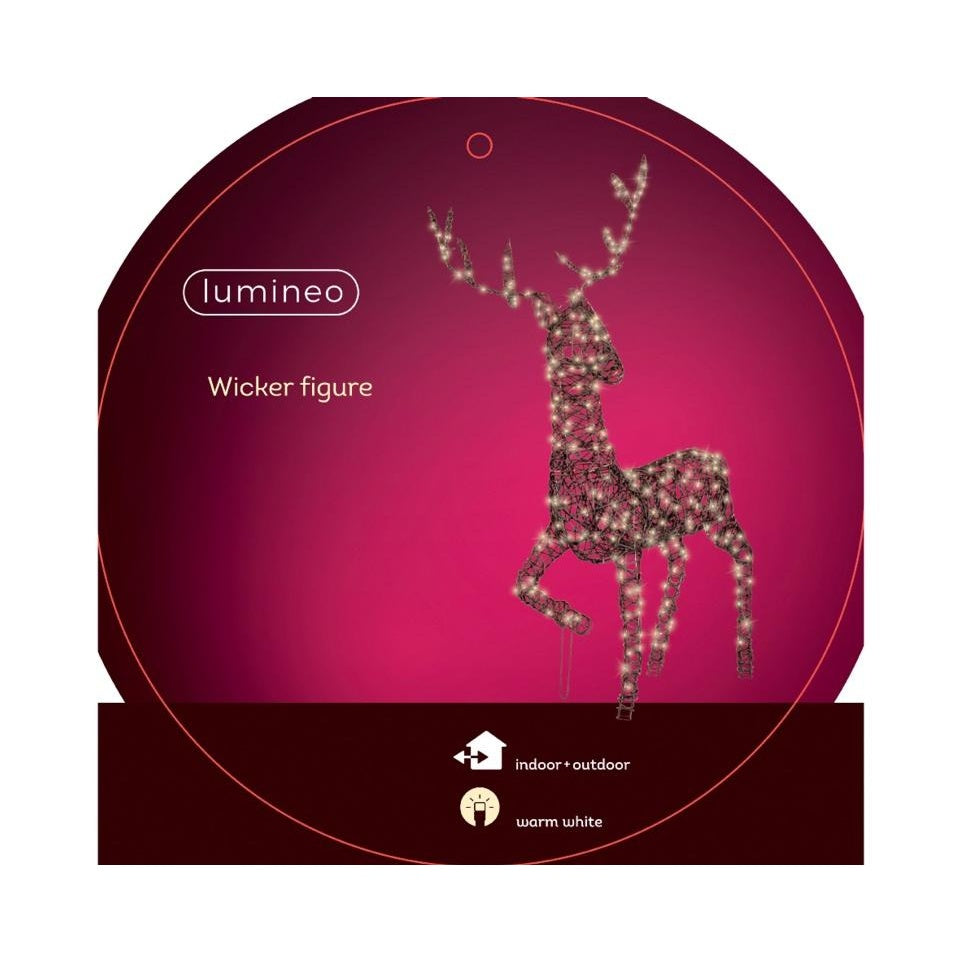 Dark Brown - Front - Lumineo Reindeer LED Christmas Decoration