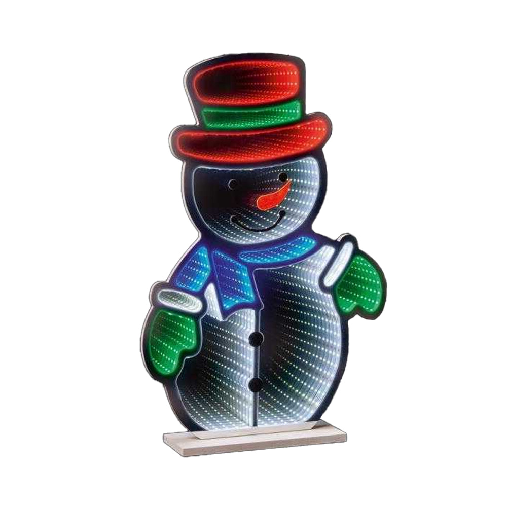 Multicoloured - Back - Premier Snowman Christmas Decoration (UK Plug)