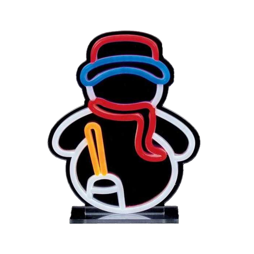 Multicoloured - Front - Premier Snowman LED Christmas Decoration (UK Plug)