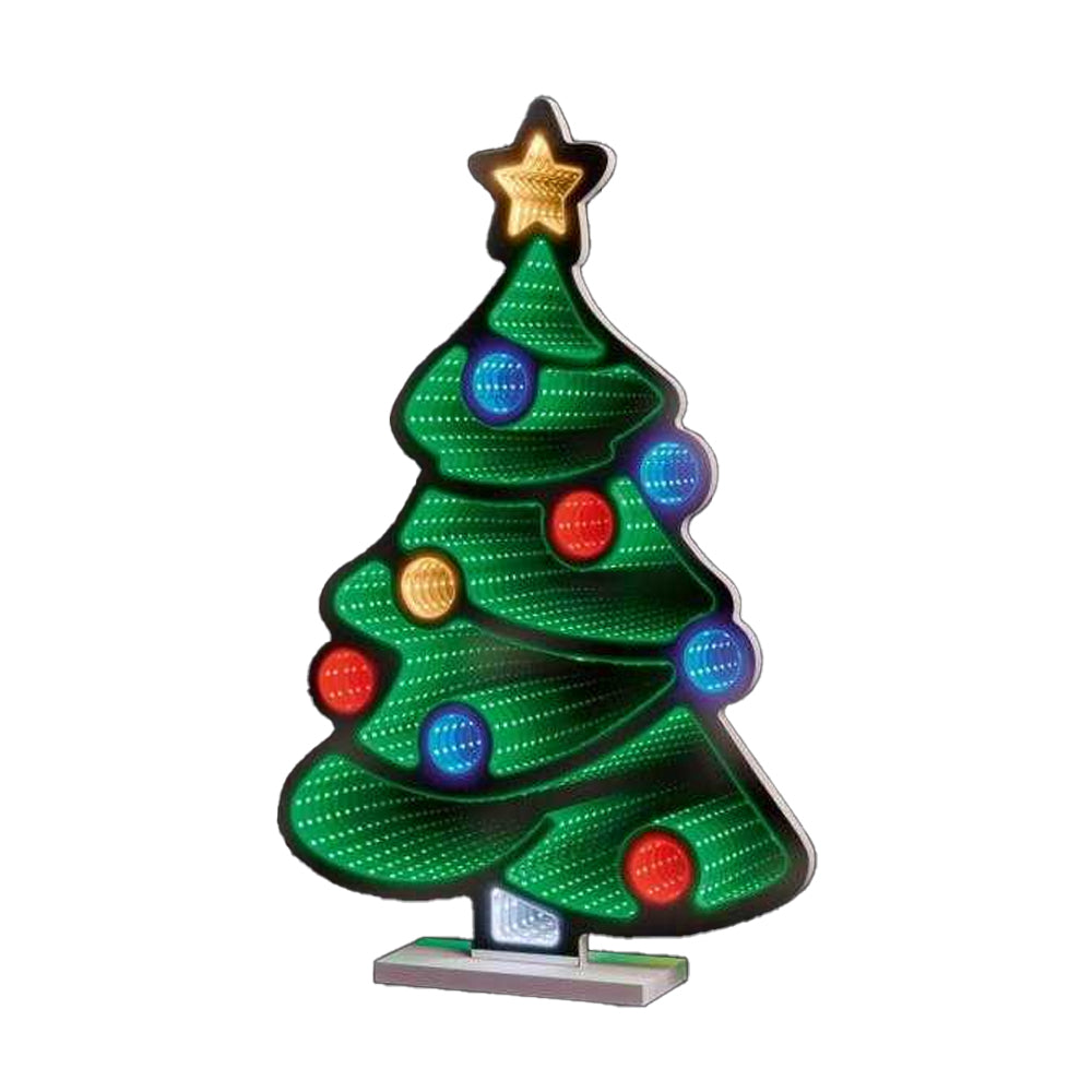 Multicoloured - Front - Premier Pine Tree LED Christmas Decoration (UK Plug)