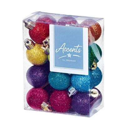 Rainbow - Front - Premier Glitter Bauble (Pack of 24)