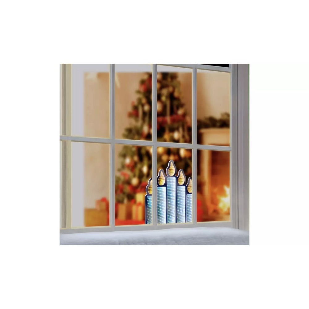 White-Yellow - Back - Premier Candle LED Christmas Decoration