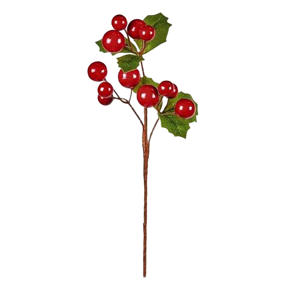 Red - Front - Premier Cherry Christmas Tree Pick