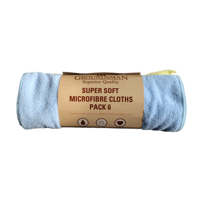 Multicoloured - Back - Groundsman Microfibre Cleaning Cloths (Pack of 6)