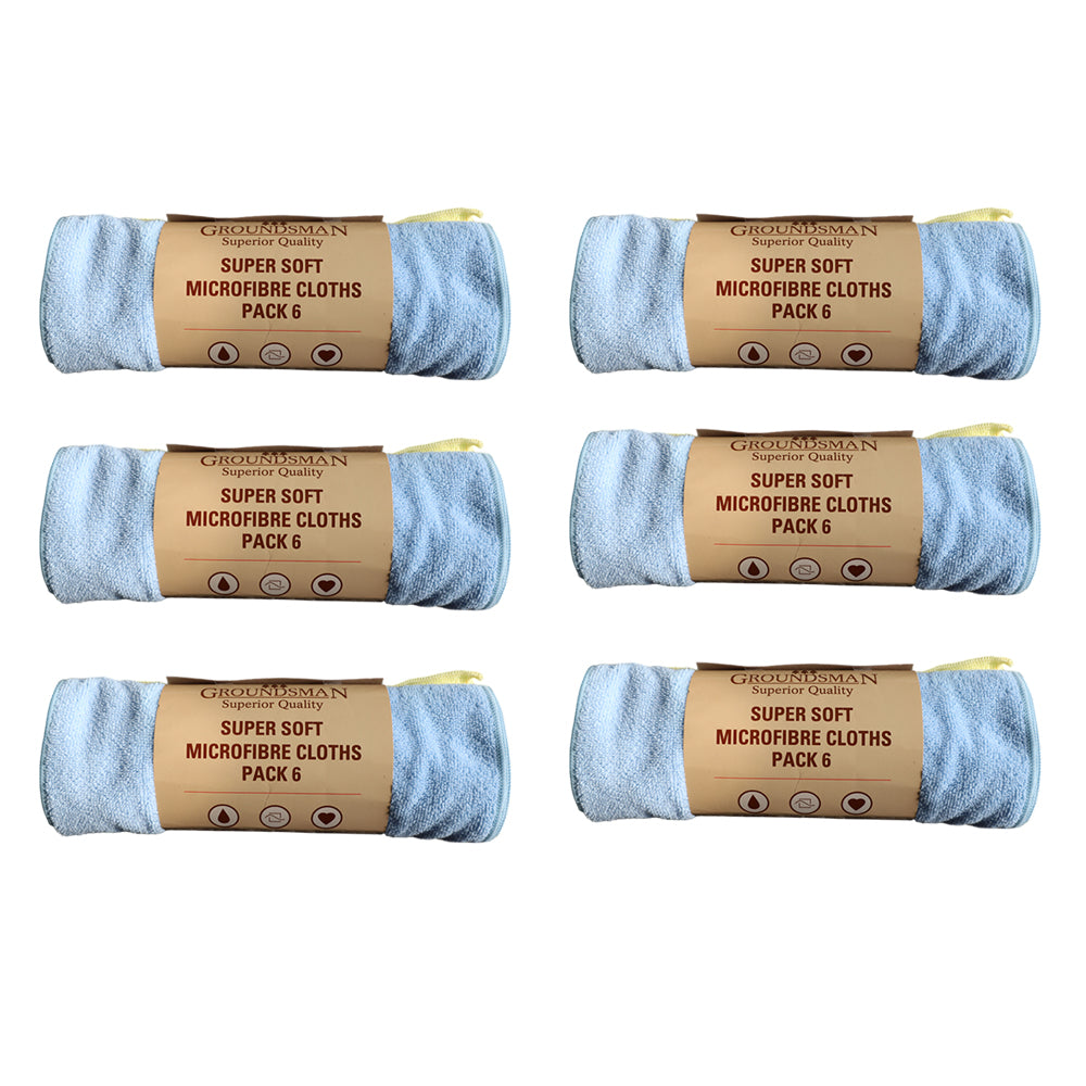 Multicoloured - Front - Groundsman Microfibre Cleaning Cloths (Pack of 6)