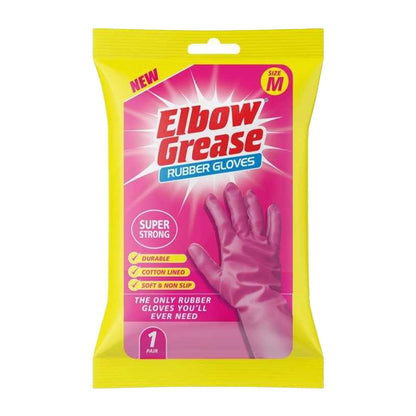 Pink-Pink - Front - Elbow Grease Rubber Gloves